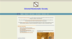 Desktop Screenshot of orientalnumismaticsociety.org