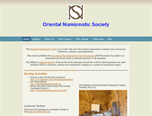 Tablet Screenshot of orientalnumismaticsociety.org